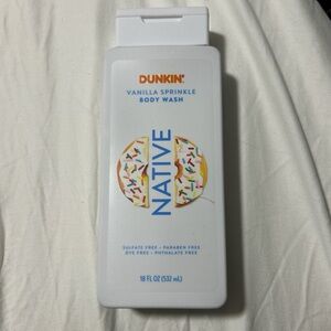 Native Dunkin Vanilla Sprinkle Body Wash - White with Multicolor Sprinkles